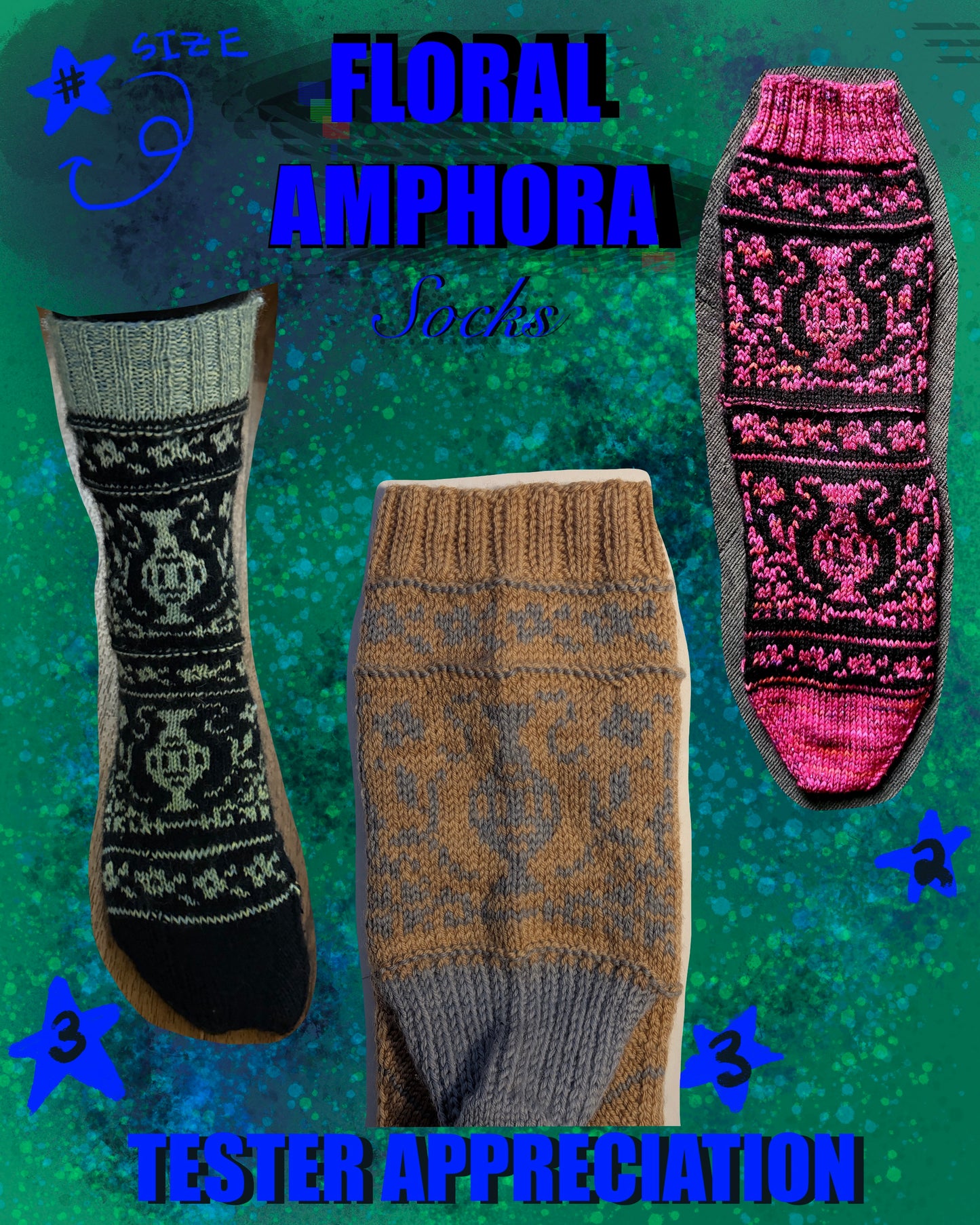 Floral Amphora Socks