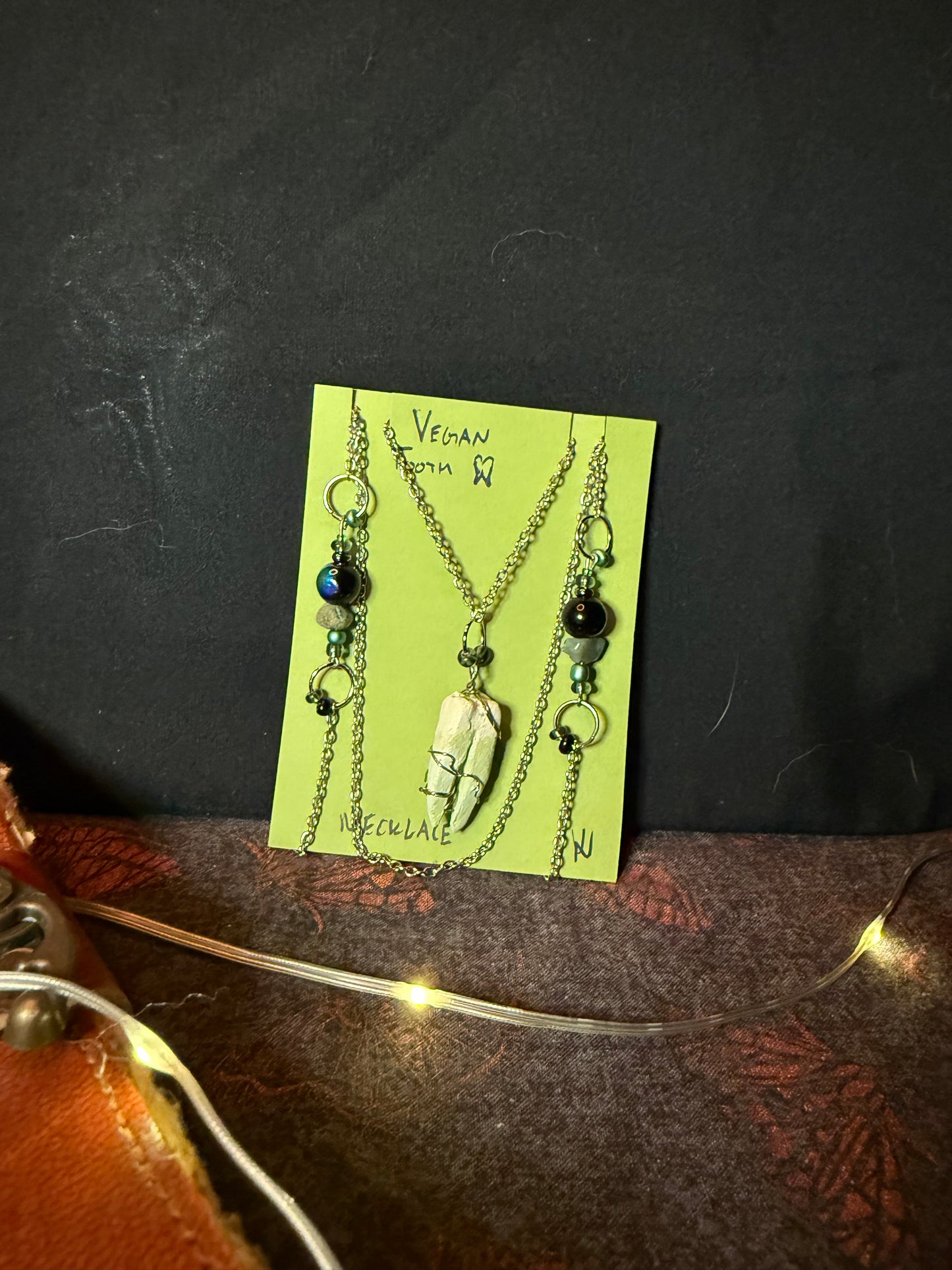 Vegan tooth necklace 7