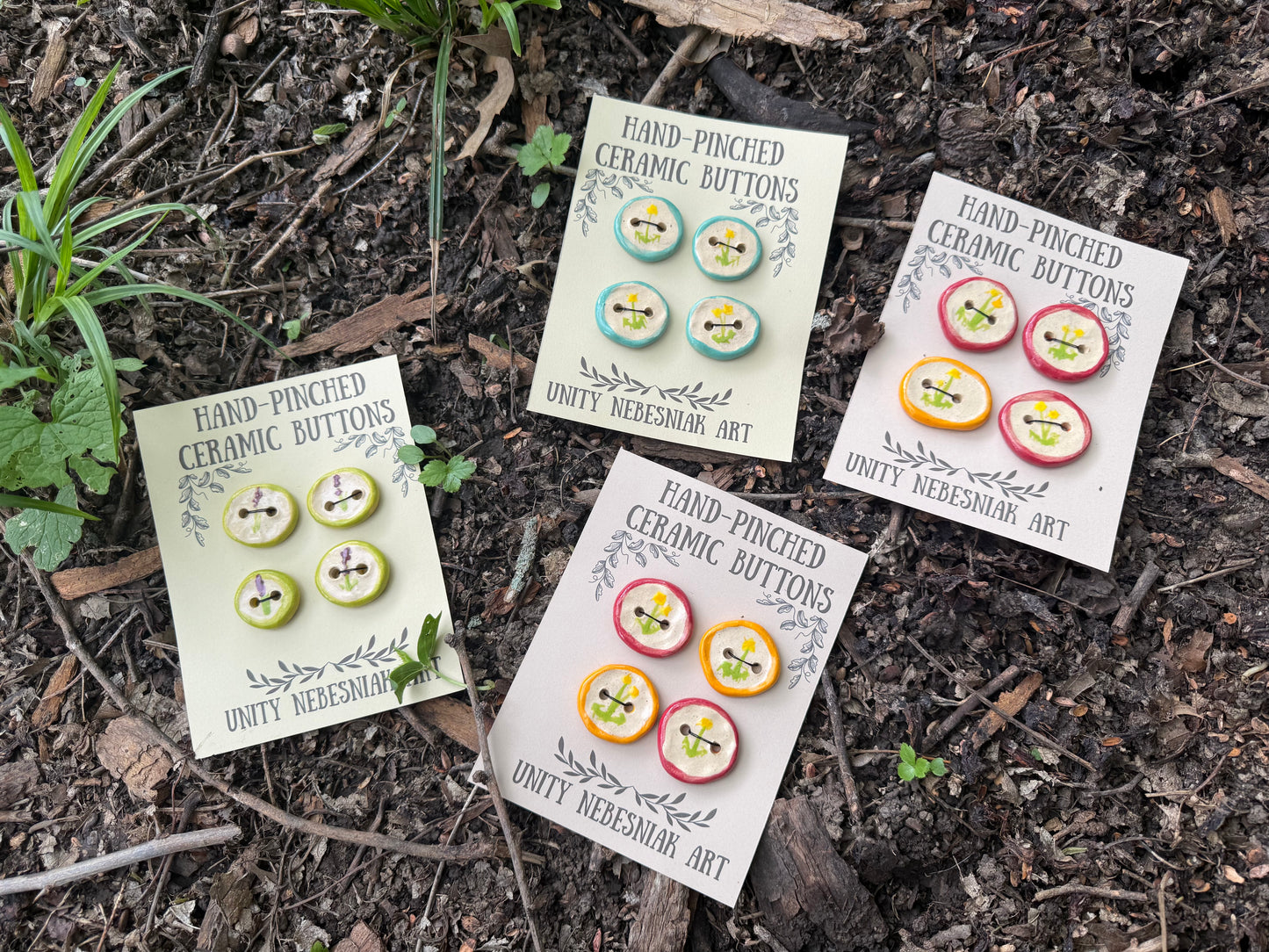 Hand Pinched Buttons - Set 16
