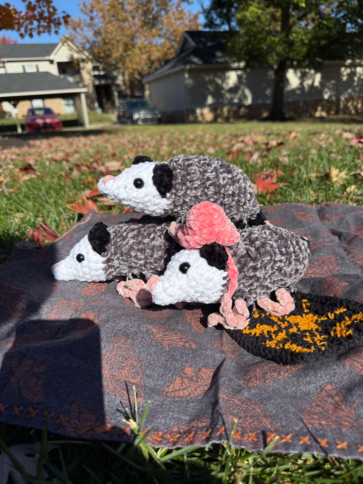 Velvet Crochet Opossum medium