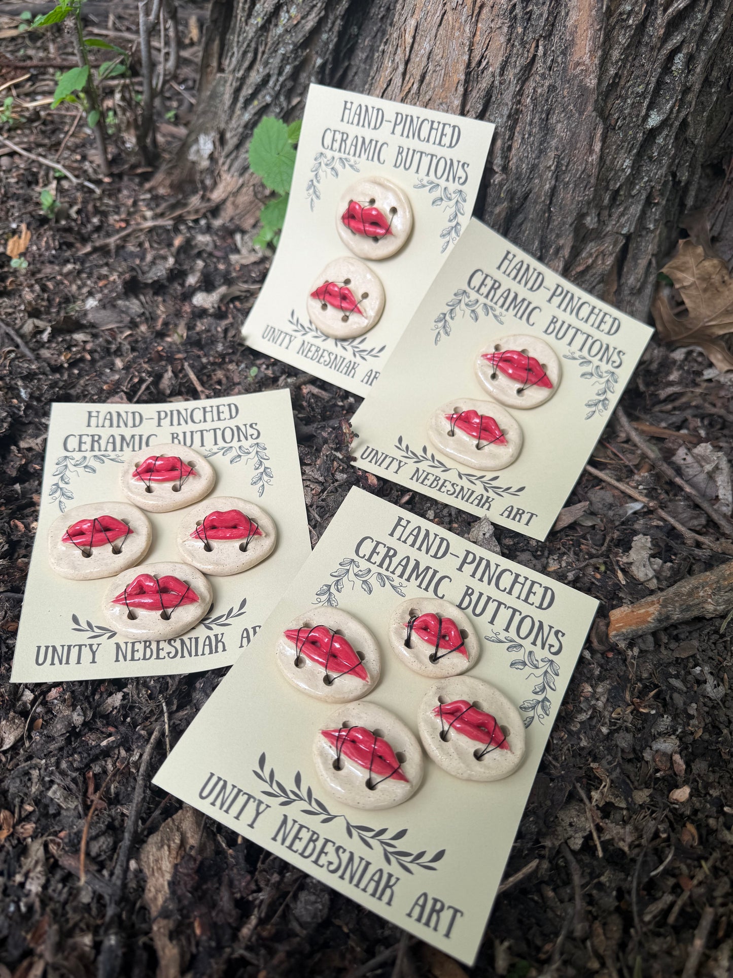 Hand Pinched Buttons - Set 32