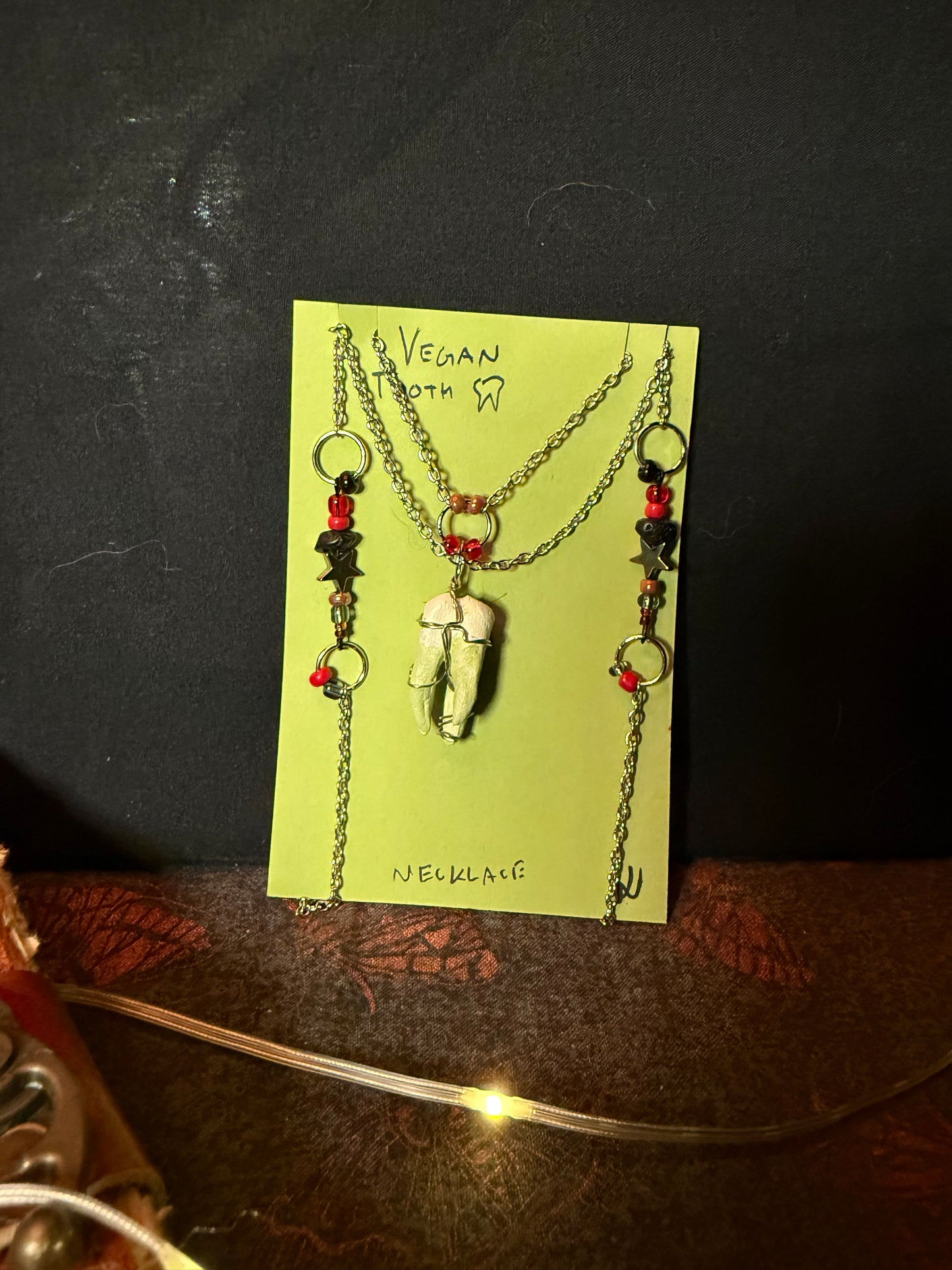 Vegan tooth necklace 4