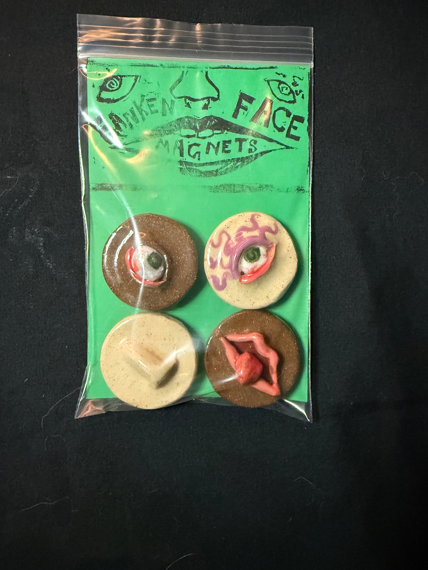 Franken Face Magnets pk 4