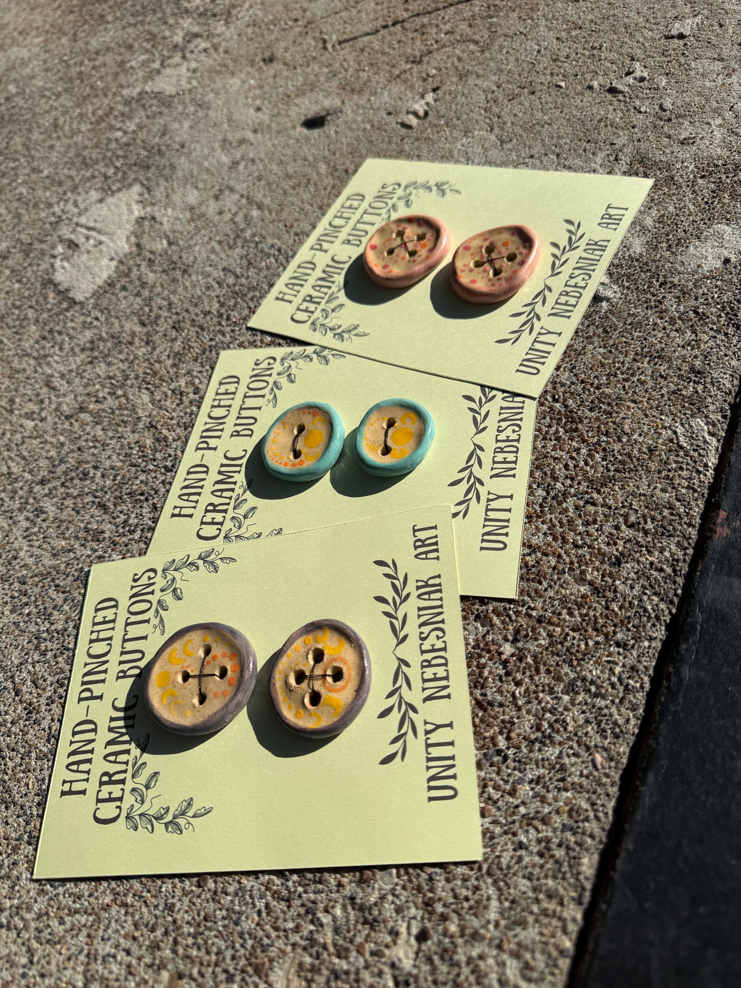 Hand Pinched Buttons - Set 3