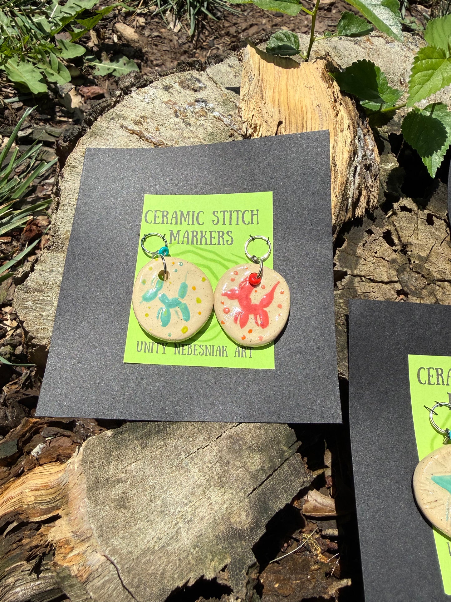 Ceramic Circus Stitch Markers