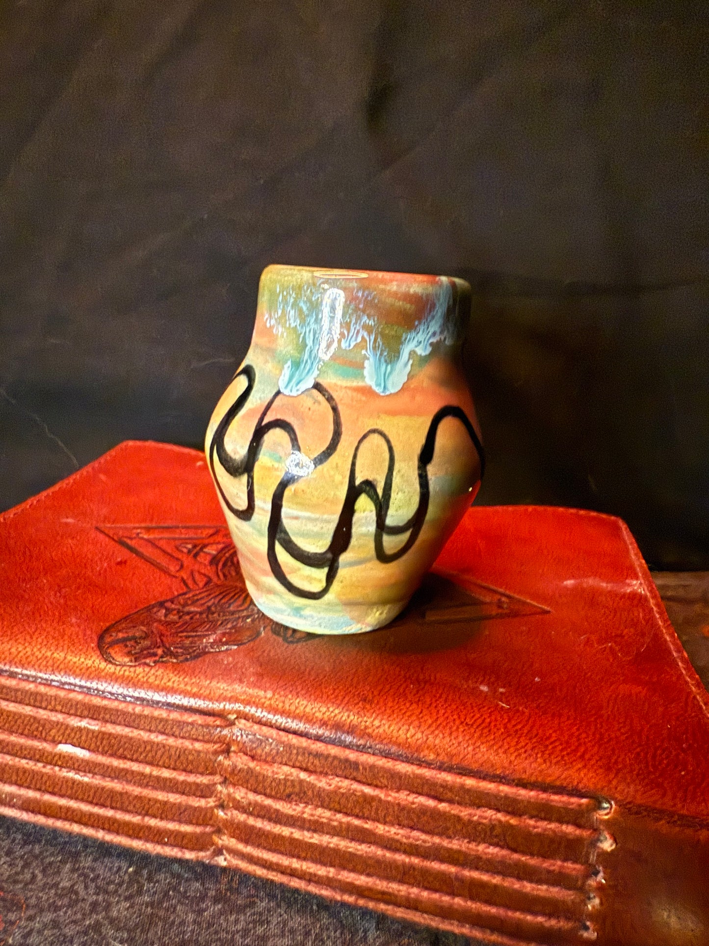 Colorful Abstract Bud Vase