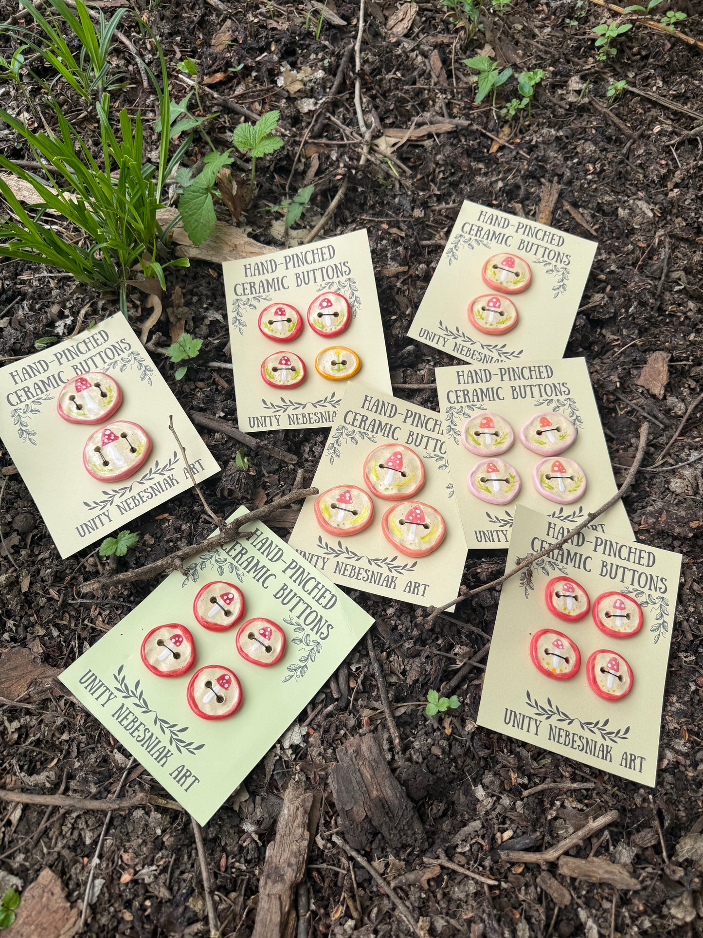 Hand Pinched Buttons - Set 20