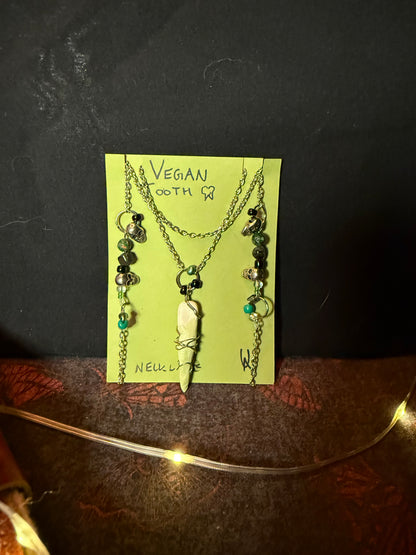 Vegan tooth necklace 8