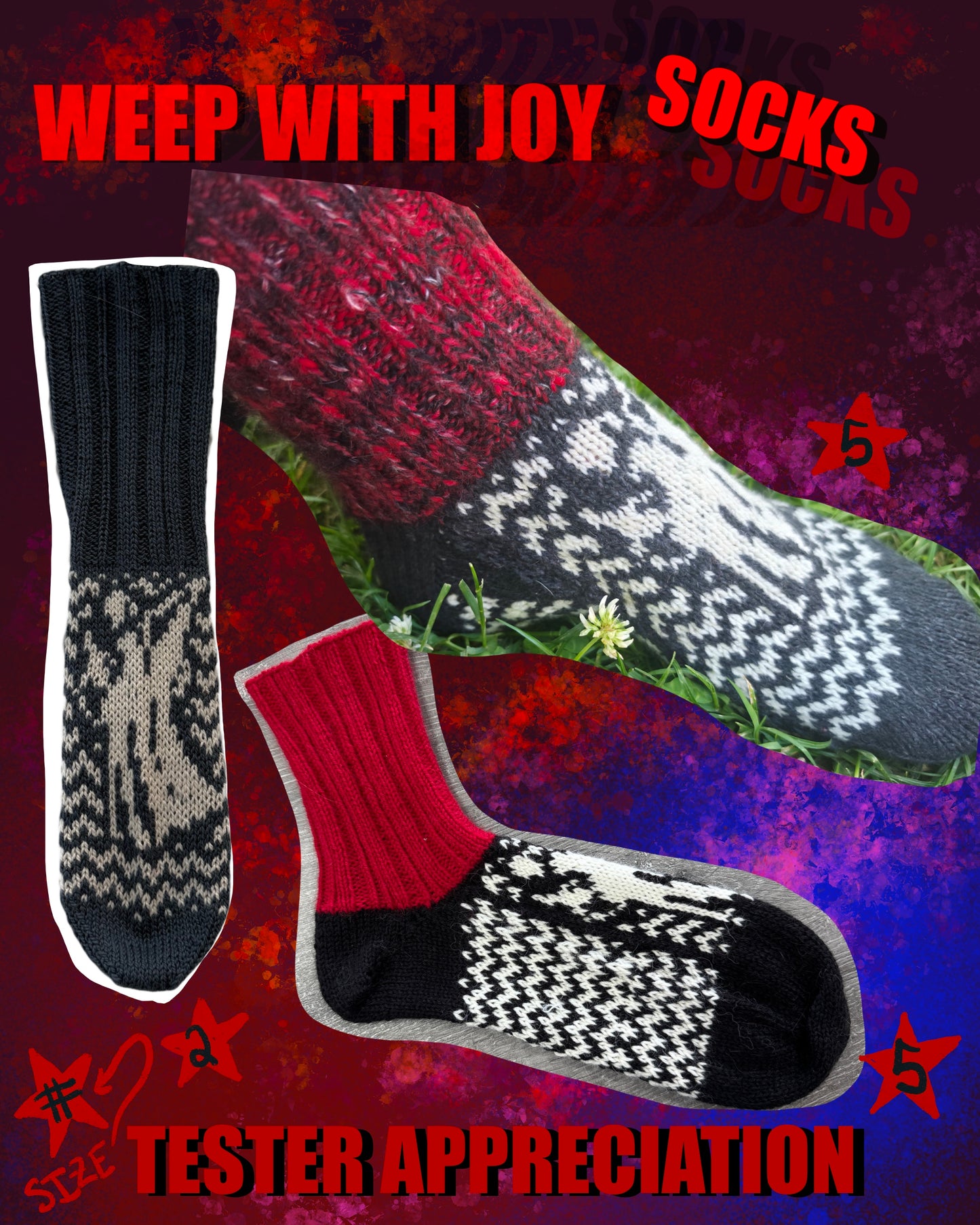Weep With Joy SOCK Pattern
