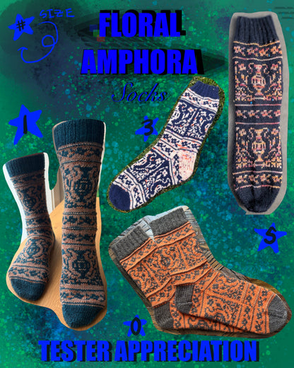 Floral Amphora Socks