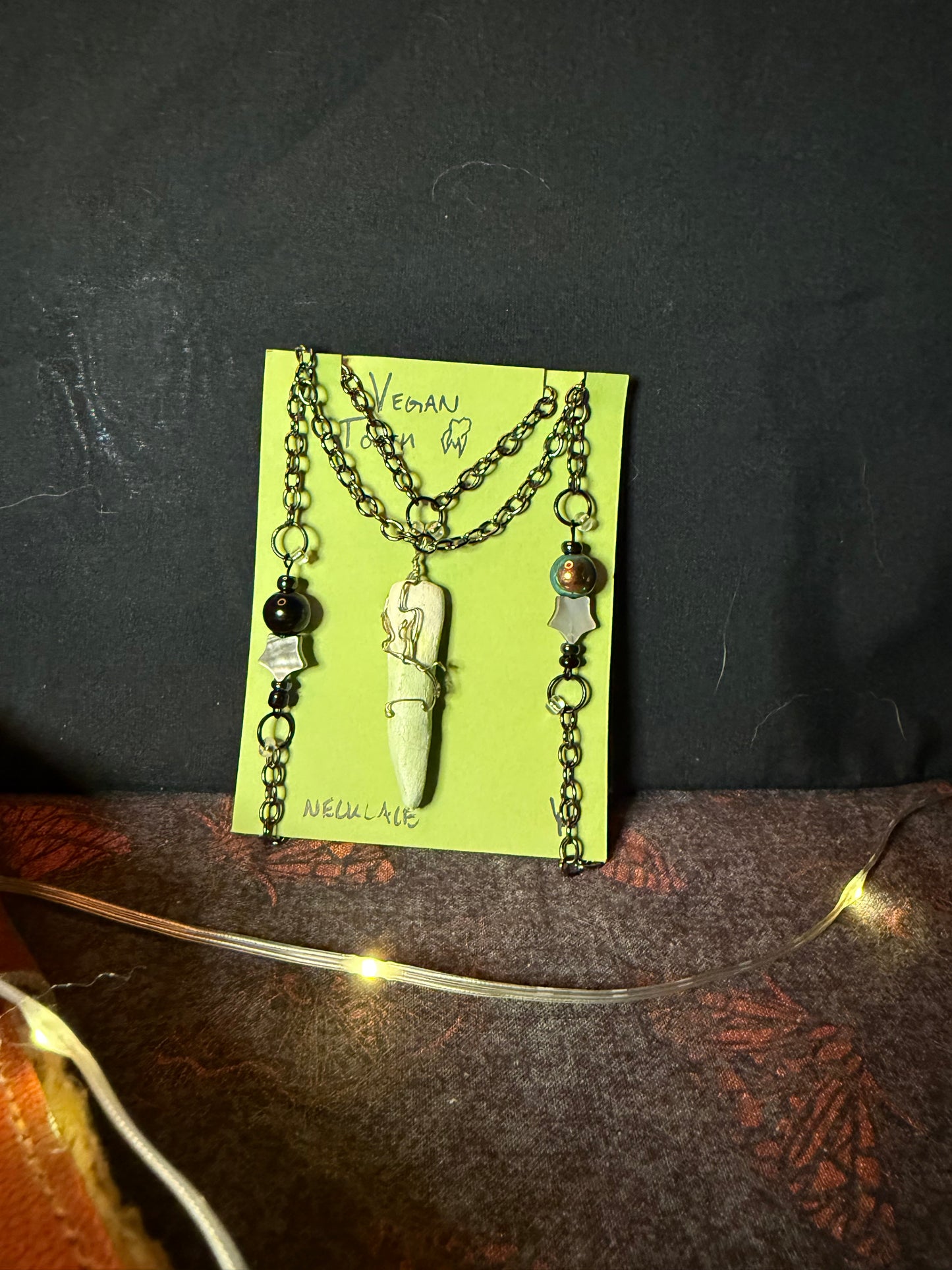 Vegan tooth necklace 5