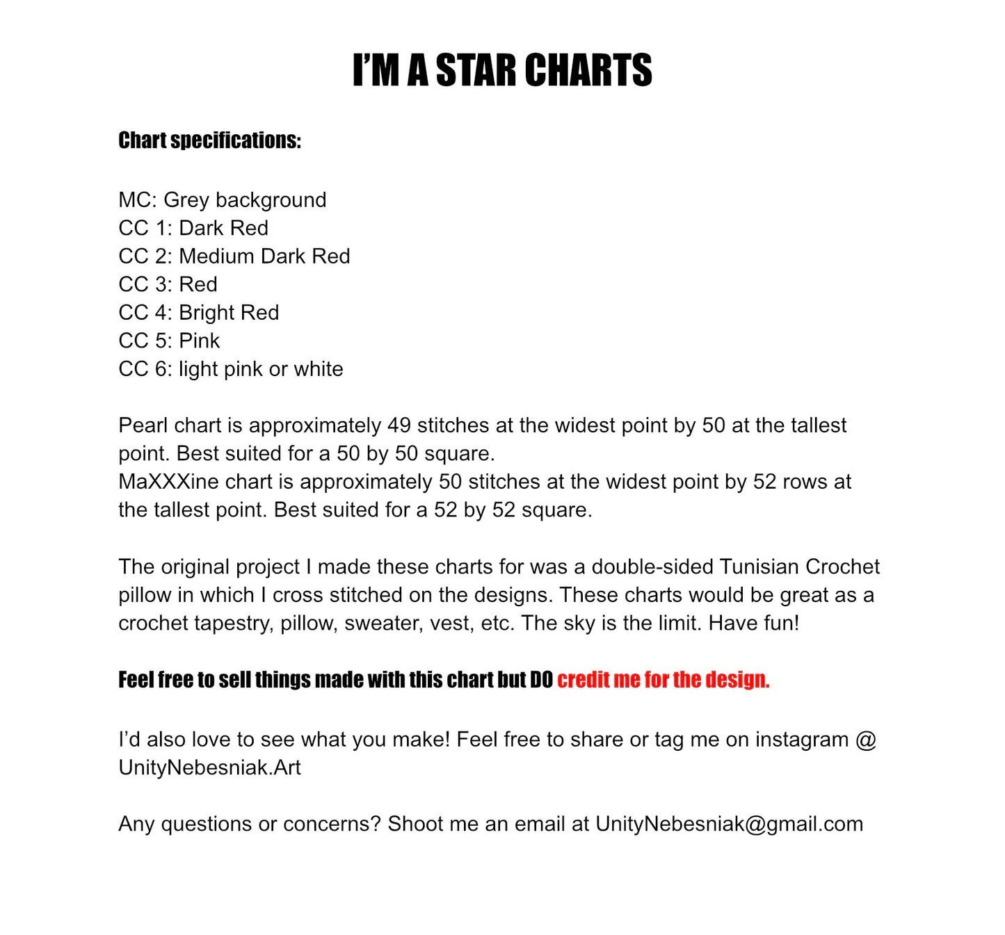 I’m a star! Charts