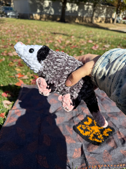 Velvet Crochet Opossum medium
