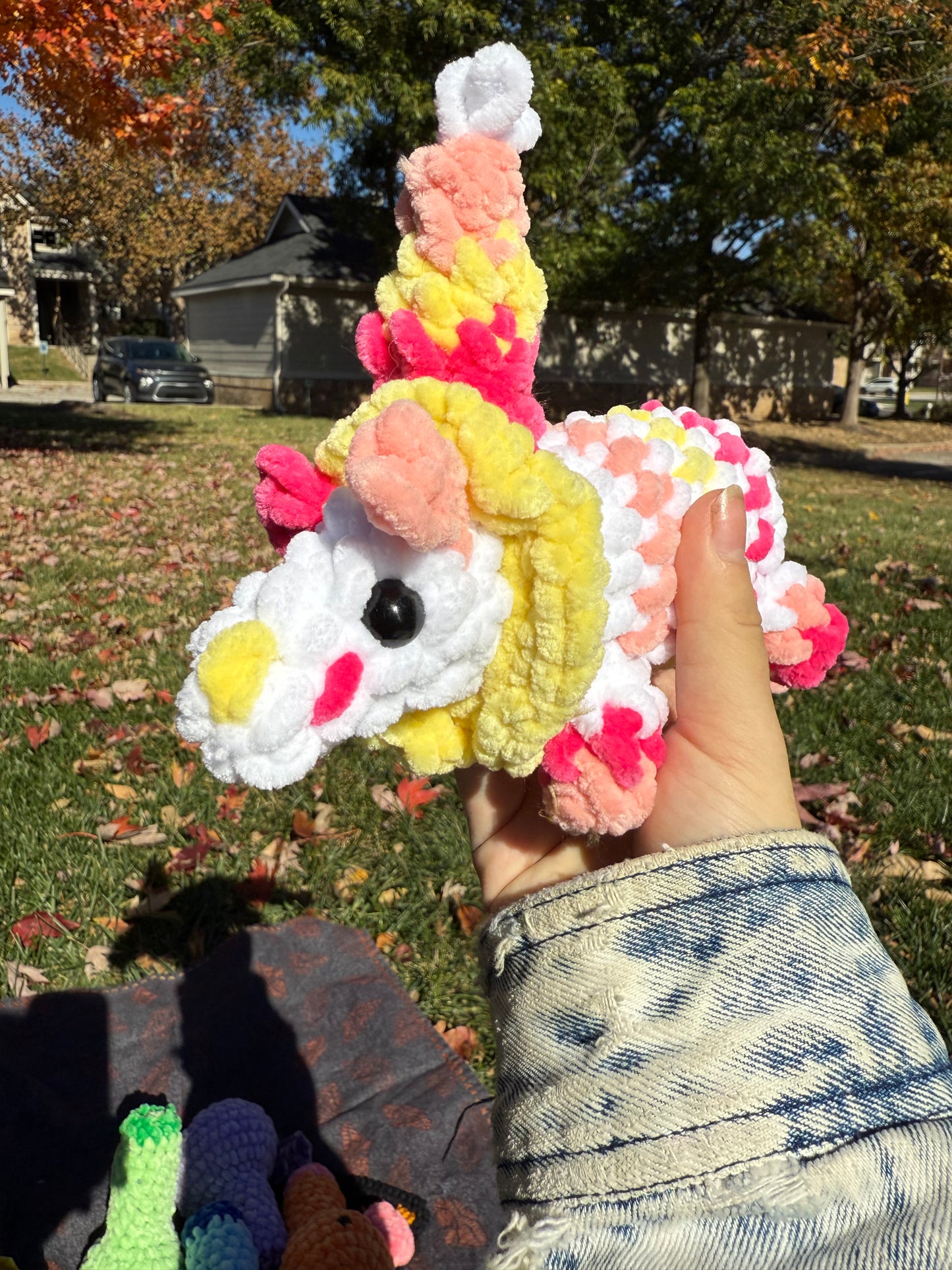 Crochet Clown Opossum 4