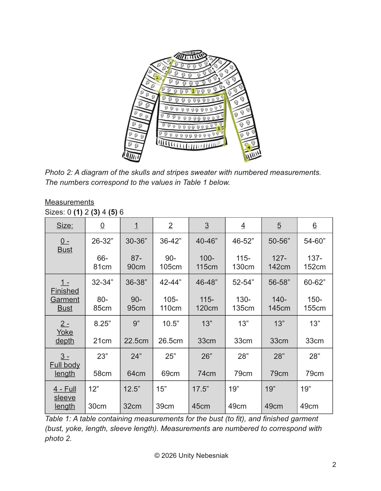 Sweater ONE - Skulls & Stripes Pattern
