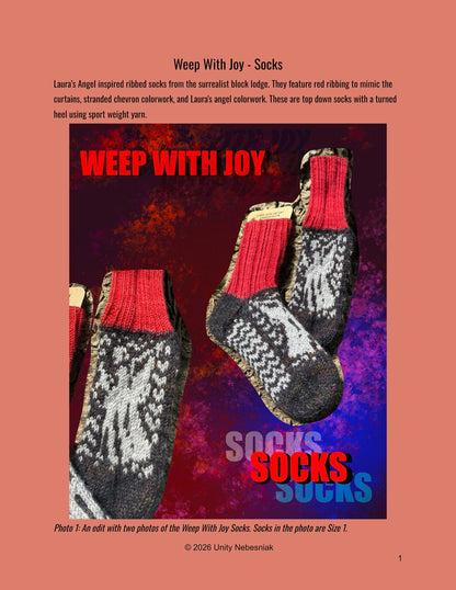 Weep With Joy Pattern Bundle - Socks & Gloves