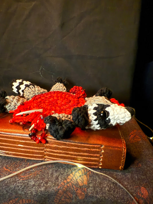 Racoon Road Kill Mug Rug