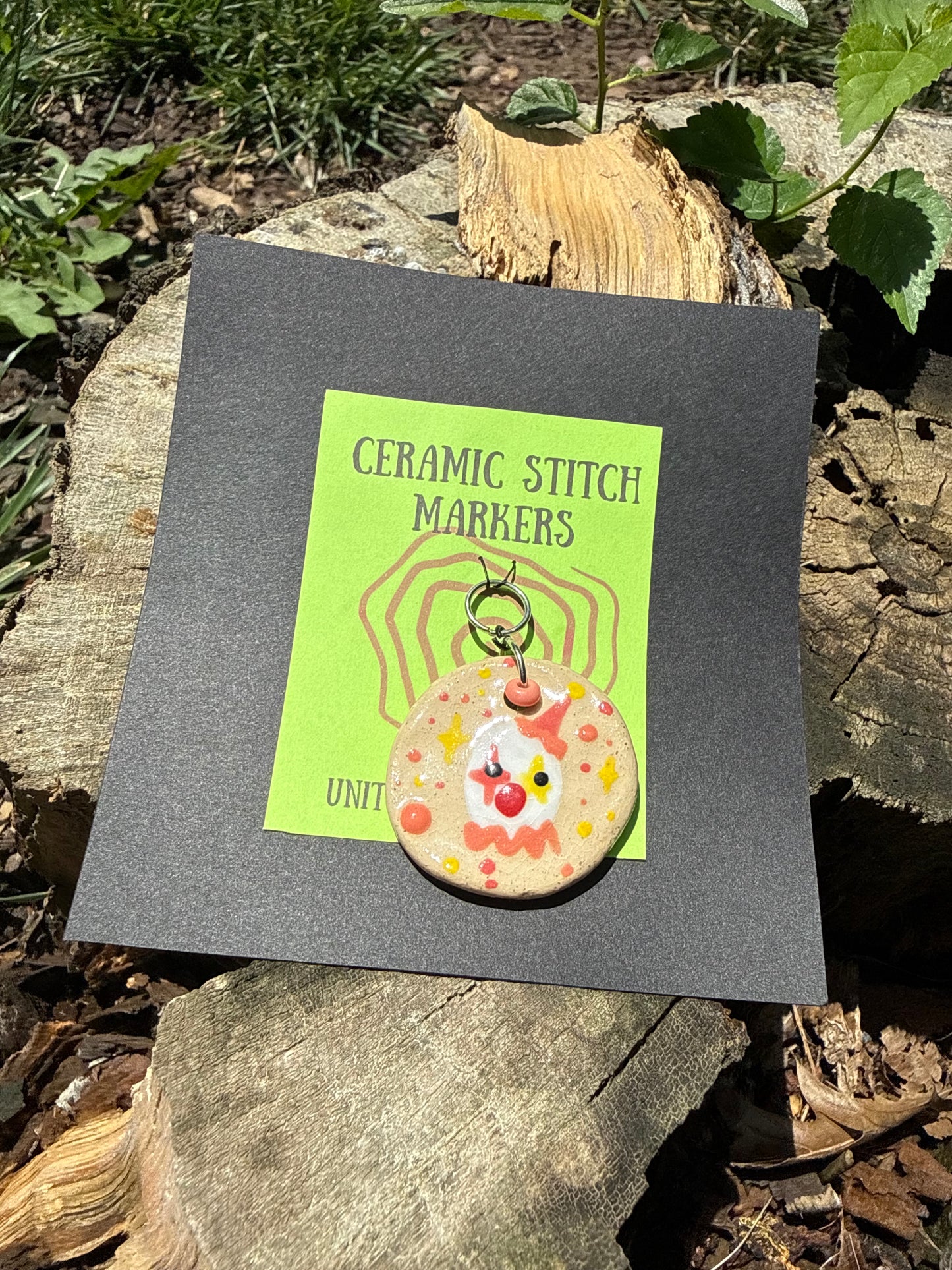 Ceramic Circus Stitch Markers