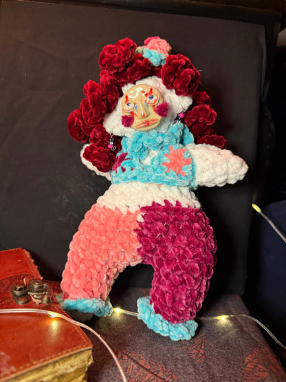 Ceramic-Faced Clown Doll