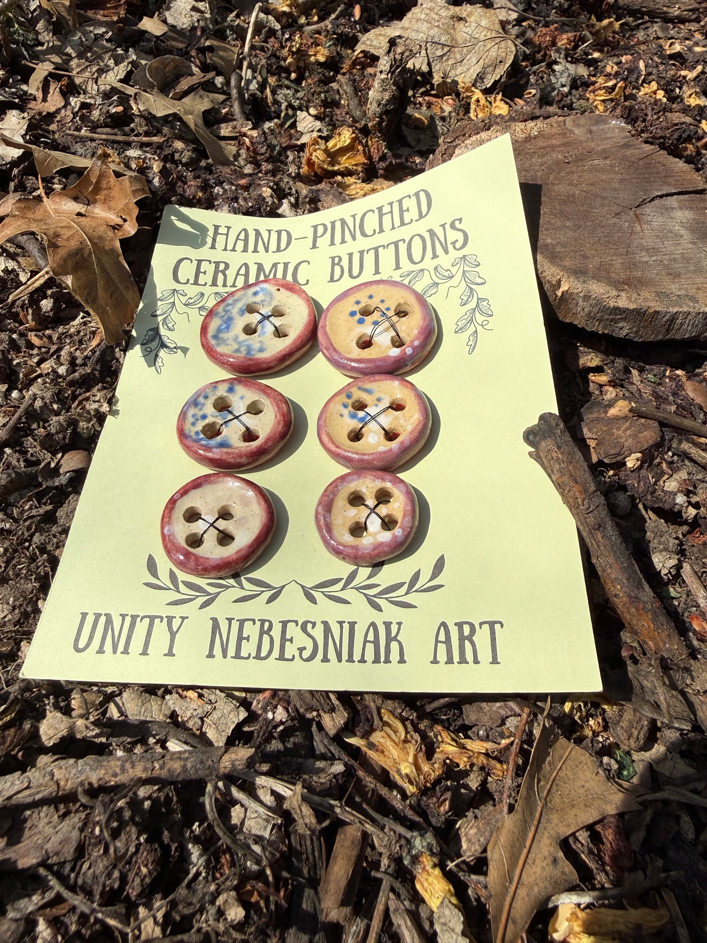 Hand Pinched Buttons - Set 10
