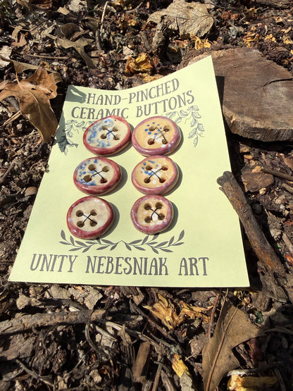 Hand Pinched Buttons - Set 10