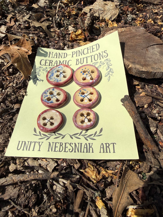 Hand Pinched Buttons - Set 10