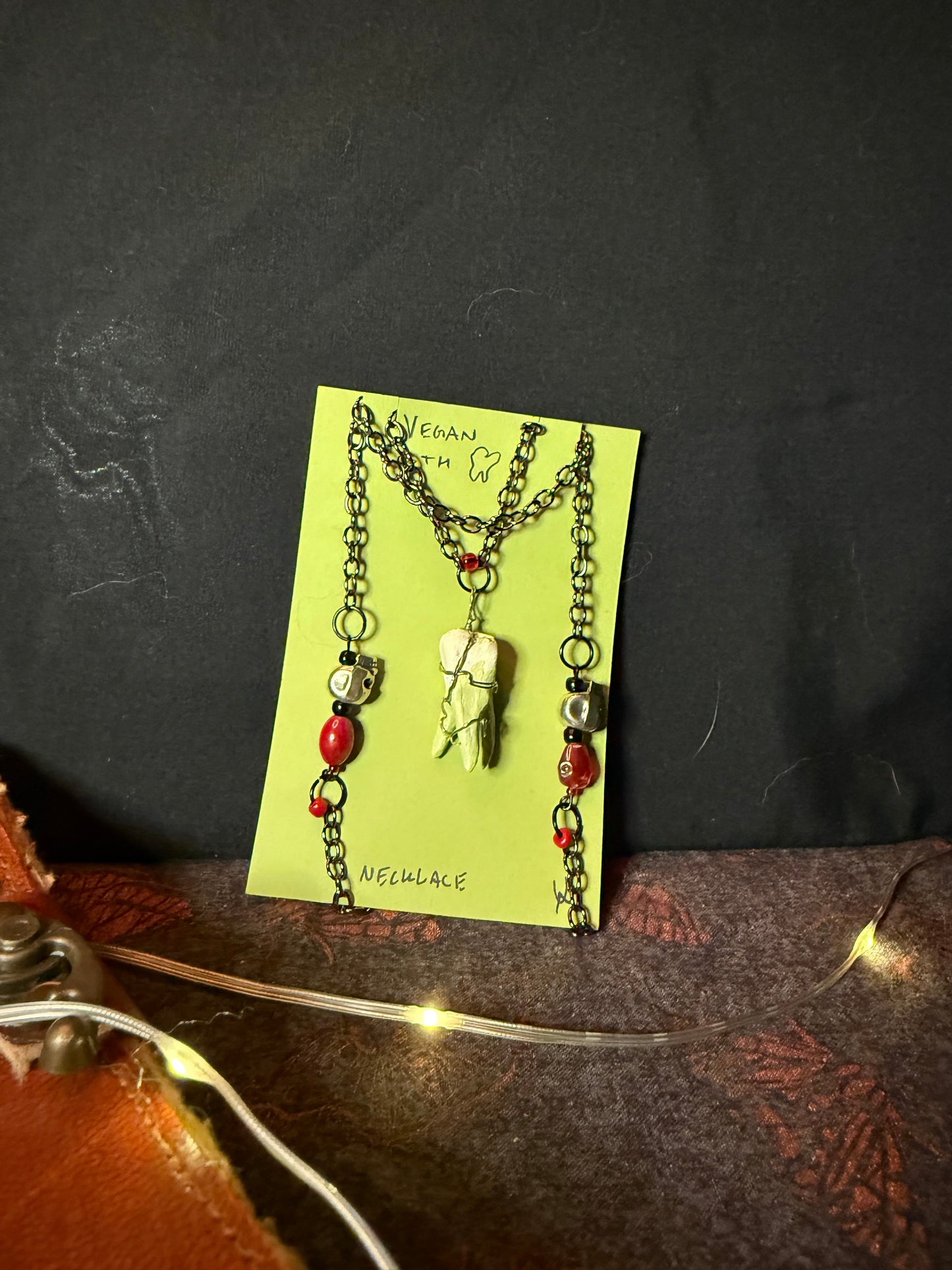 Vegan tooth necklace 6