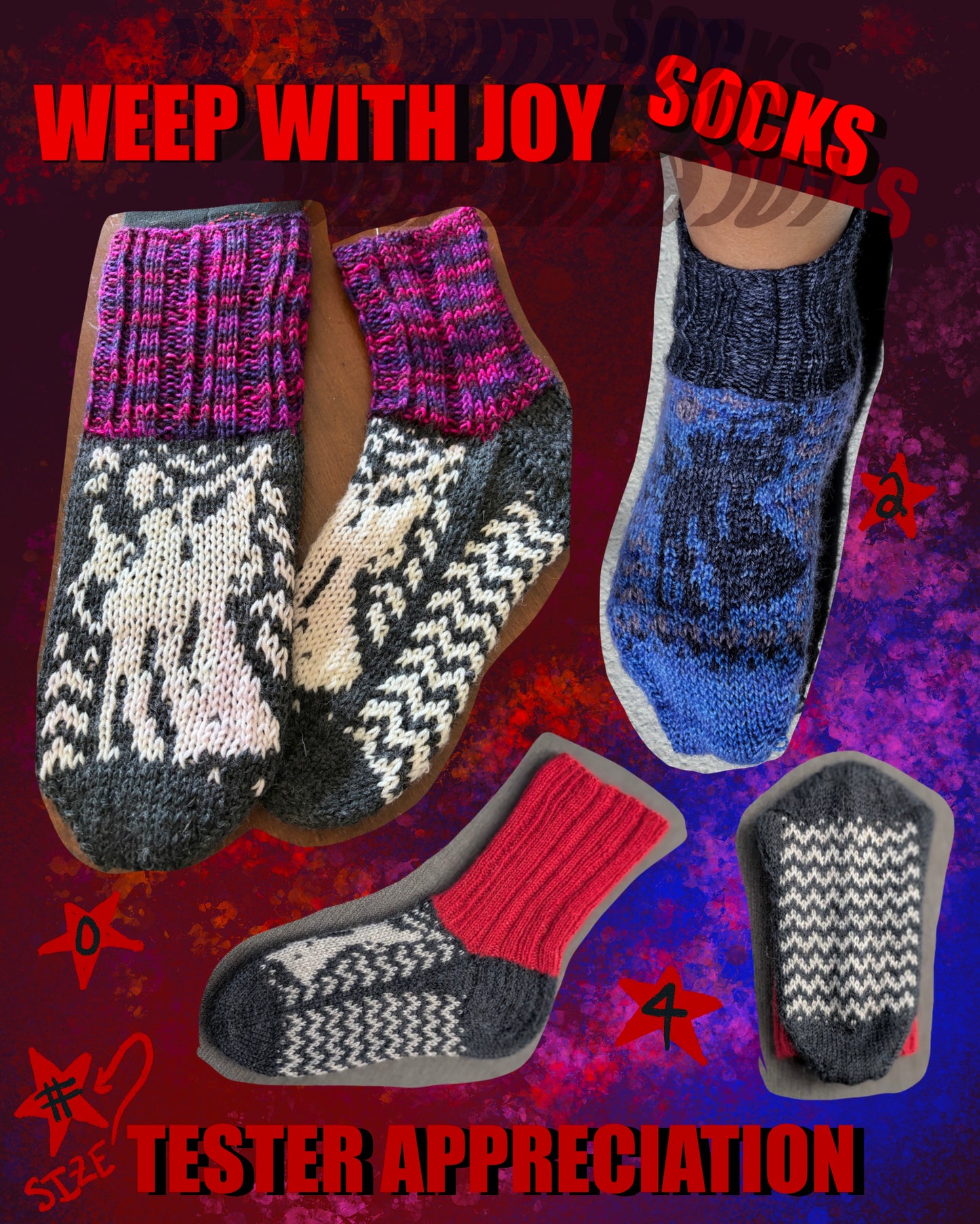 Weep With Joy SOCK Pattern