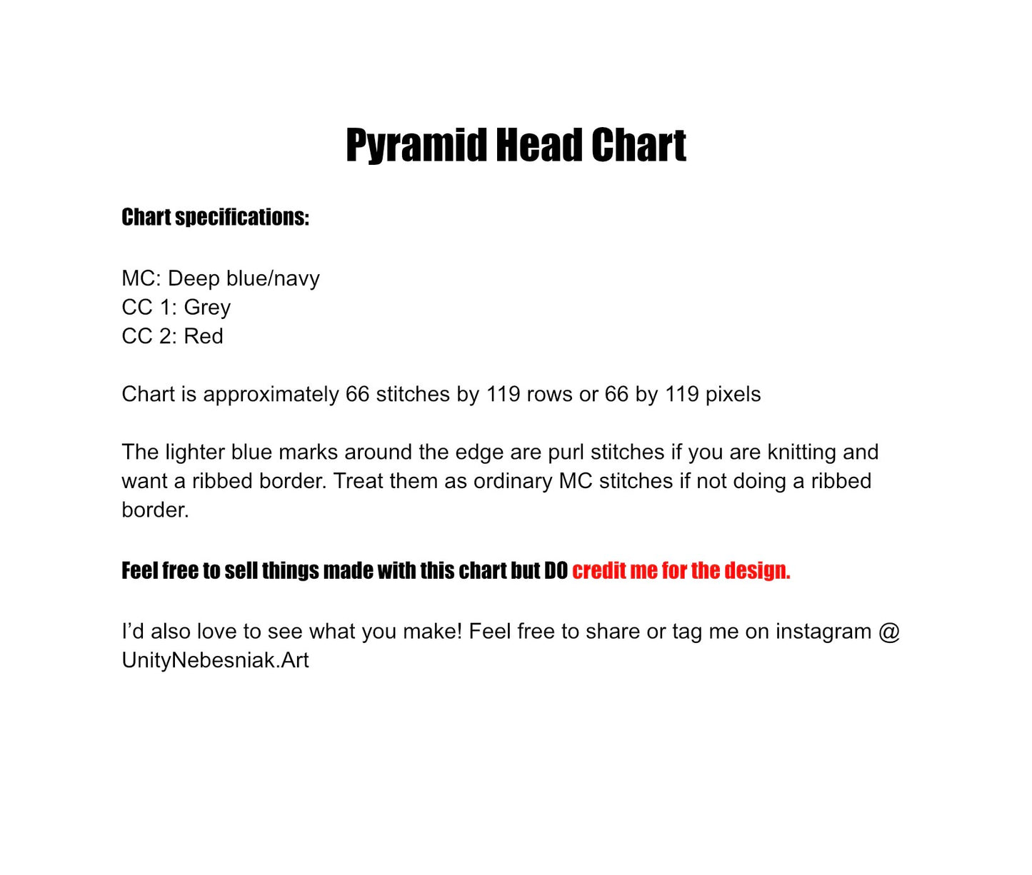 Pyramid Head Chart