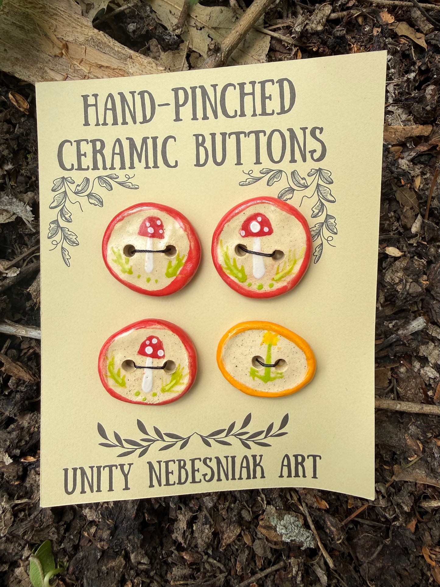 Hand Pinched Buttons - Set 22