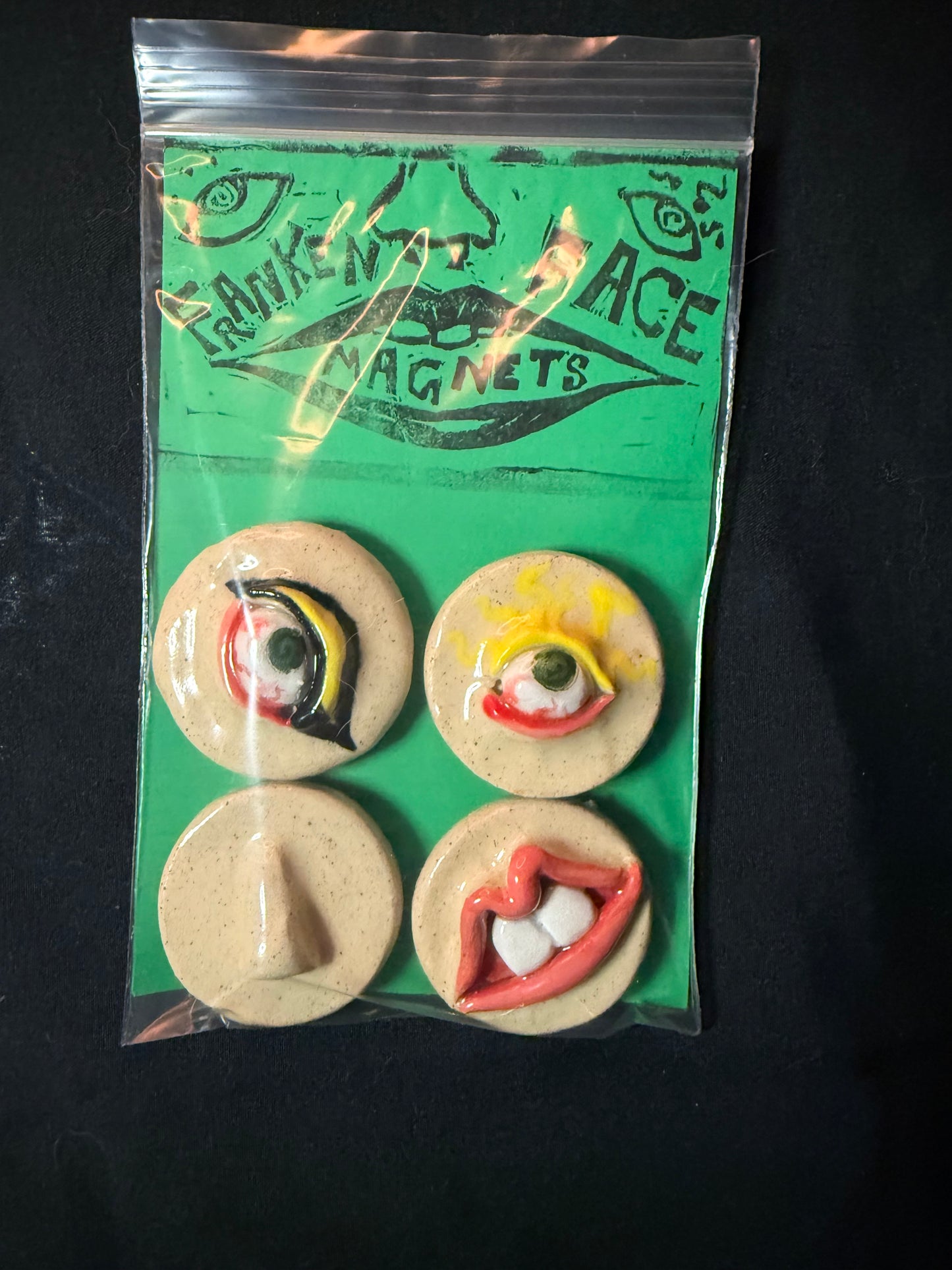 Franken Face Magnets pk 12