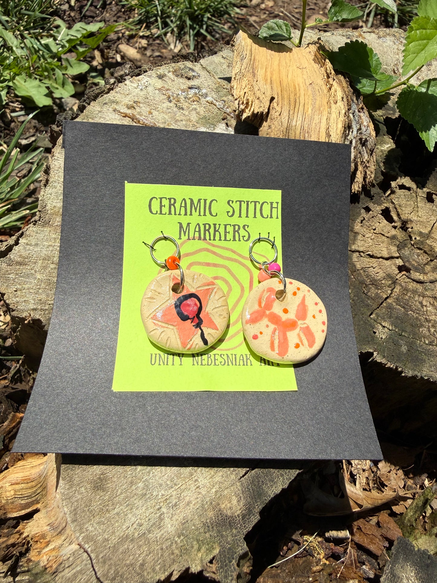 Ceramic Circus Stitch Markers