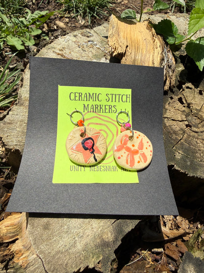 Ceramic Circus Stitch Markers