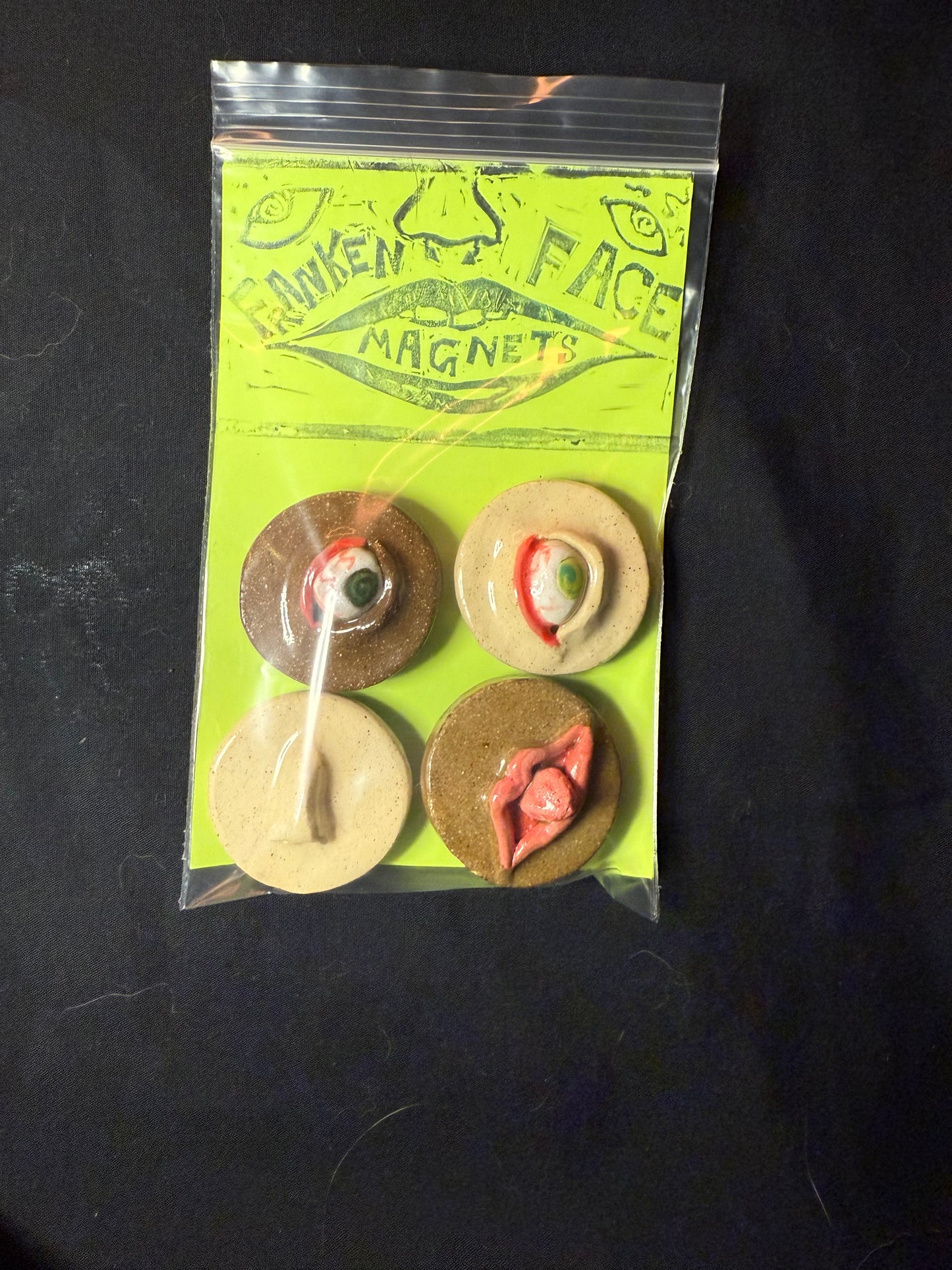 Franken Face Magnets pk 3