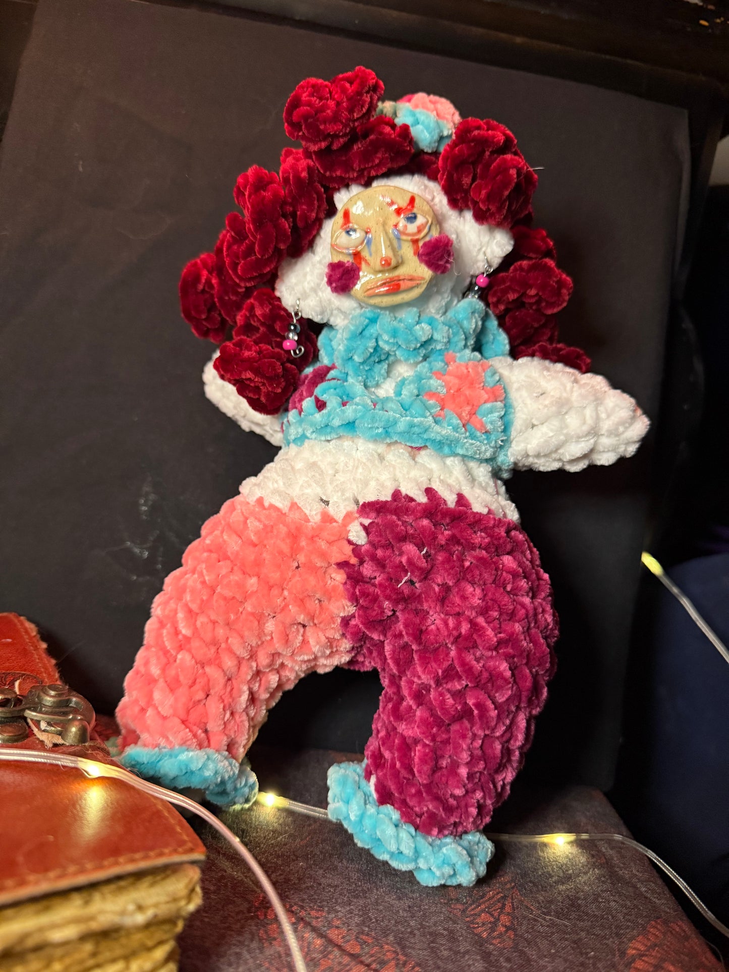 Ceramic-Faced Clown Doll
