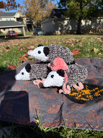 Velvet Crochet Opossum medium