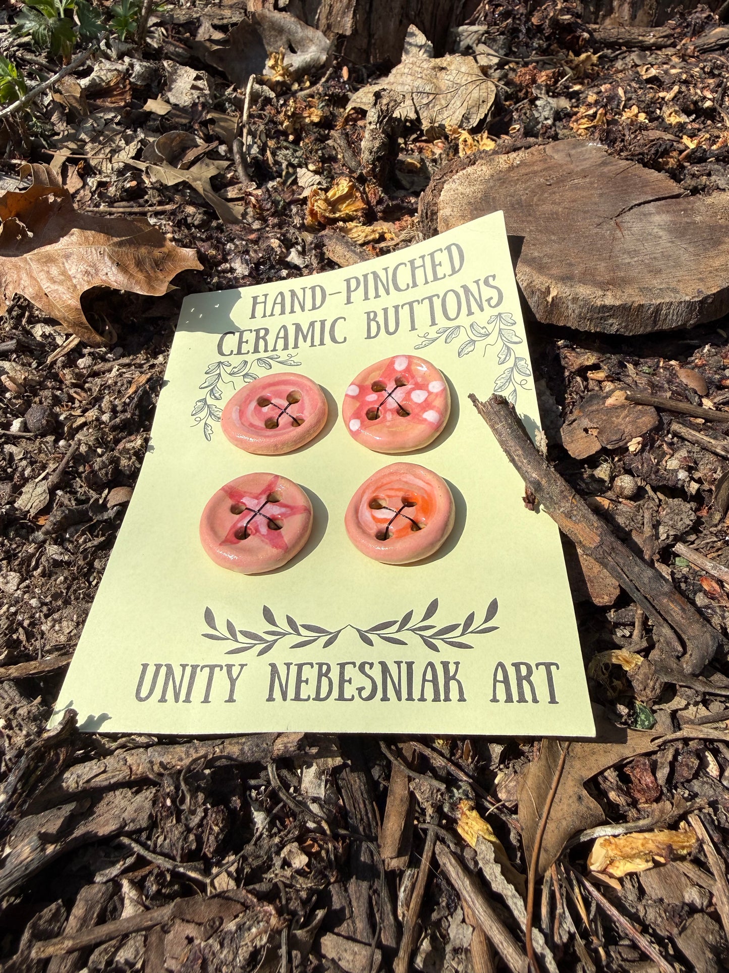 Hand Pinched Buttons - Set 9