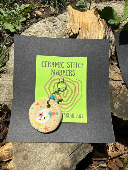 Ceramic Circus Stitch Markers