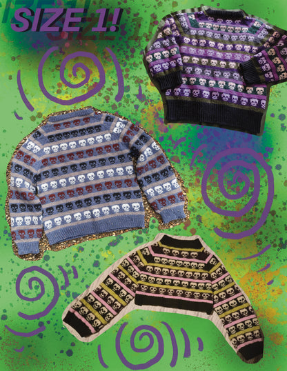 Sweater ONE - Skulls & Stripes Pattern