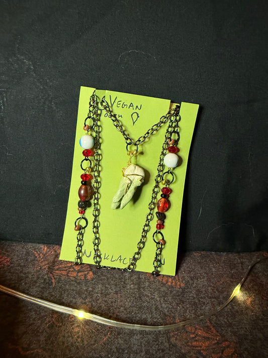 Vegan tooth necklace 3
