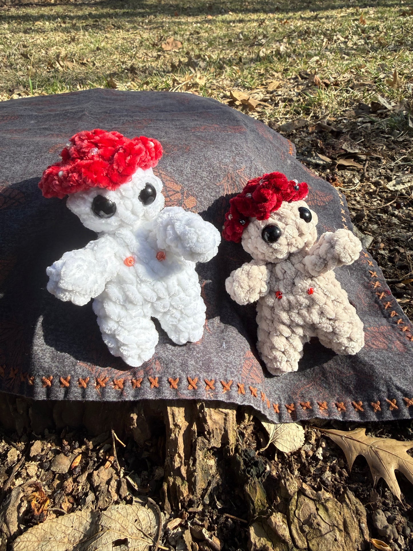 Beaded Crochet Shroom People