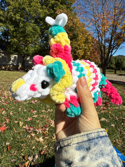Crochet clown opossum 1