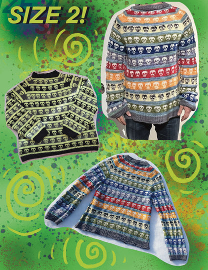 Sweater ONE - Skulls & Stripes Pattern