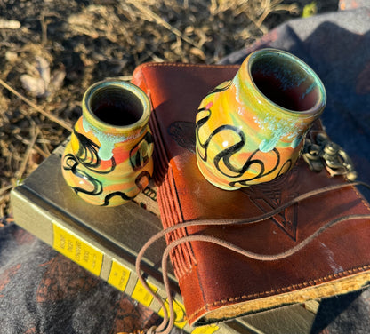 Colorful Abstract Bud Vase