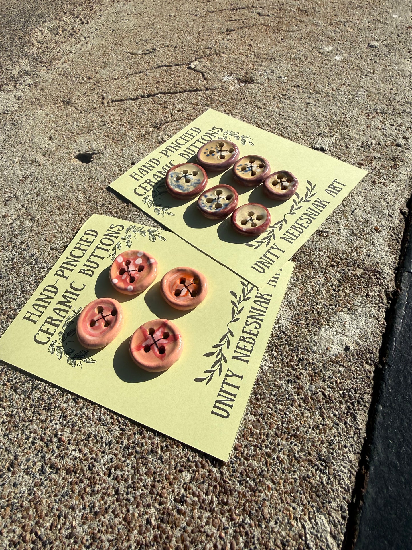 Hand Pinched Buttons - Set 10