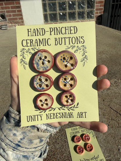 Hand Pinched Buttons - Set 10