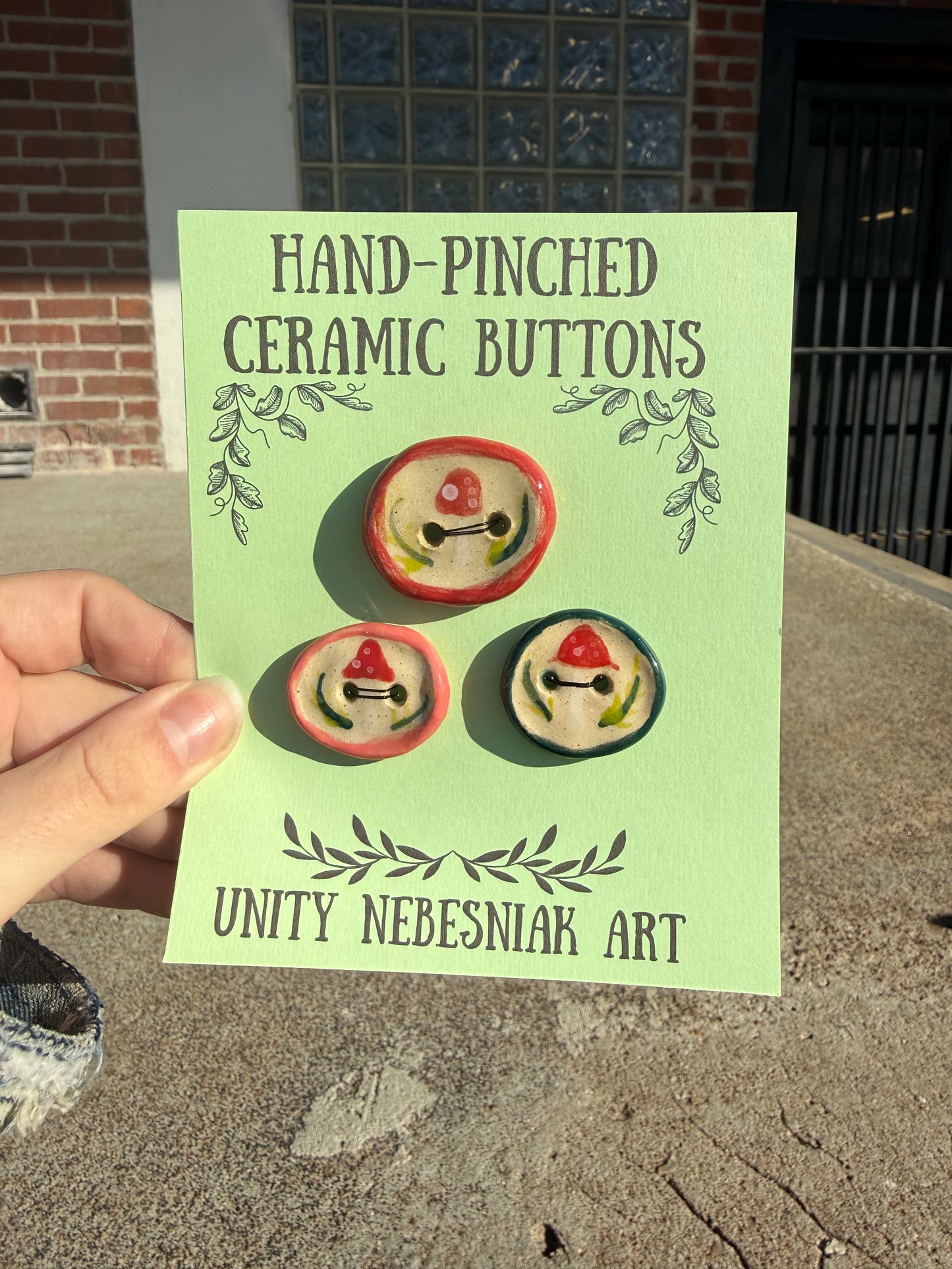 Hand Pinched Buttons - Set 6