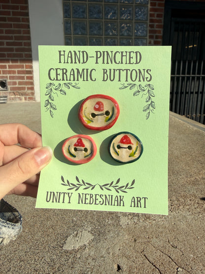 Hand Pinched Buttons - Set 6