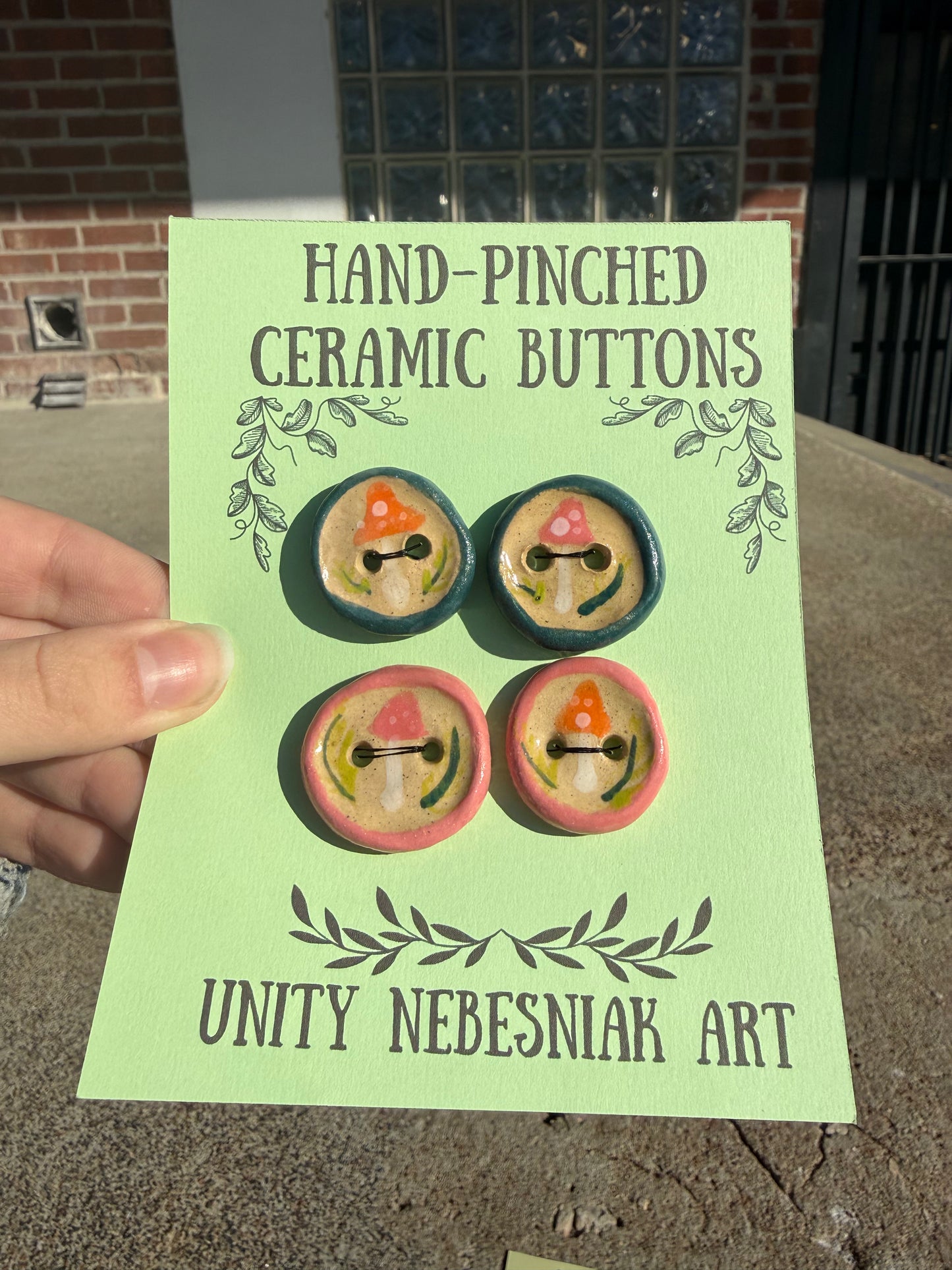 Hand Pinched Buttons - Set 5