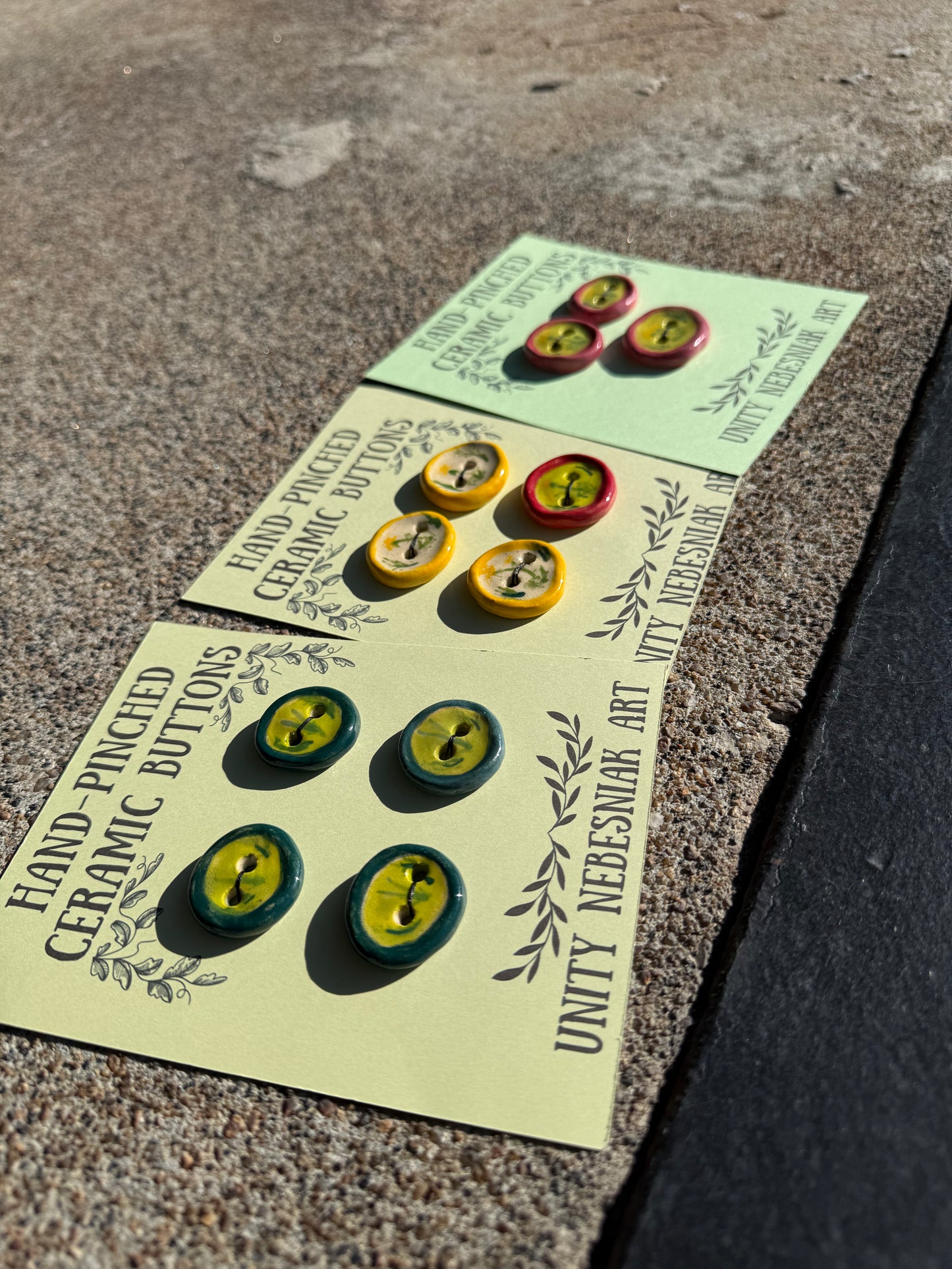 Hand Pinched Buttons - Set 11